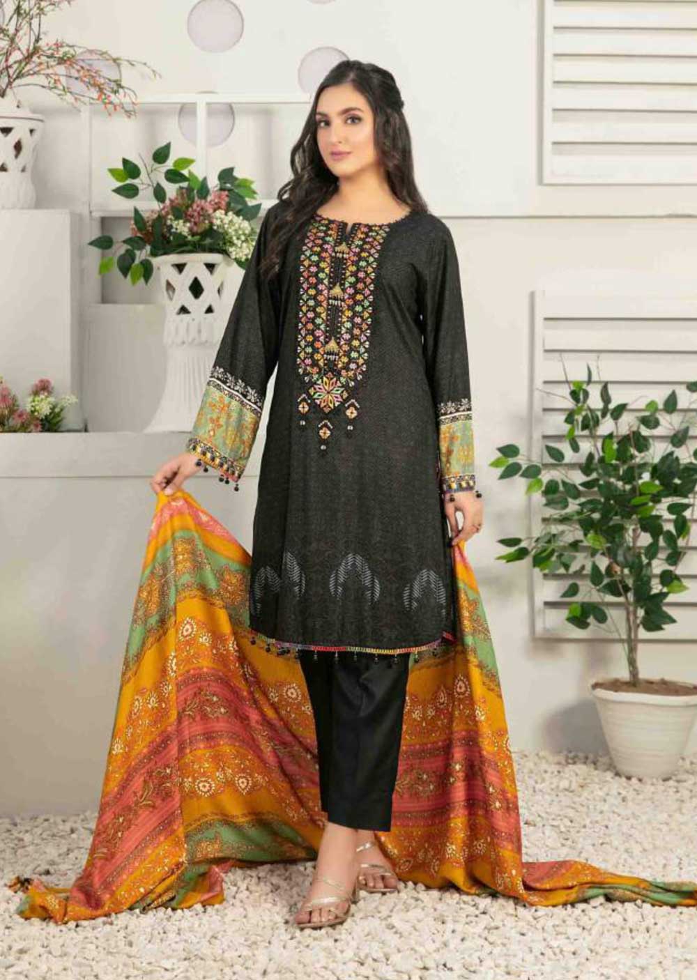 D-7544-A - Unstitched- Seher Linen Collection by Tawakkal 2022 - Memsaab Online