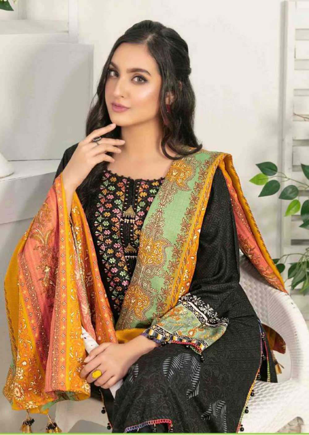 D-7544-A - Unstitched- Seher Linen Collection by Tawakkal 2022 - Memsaab Online
