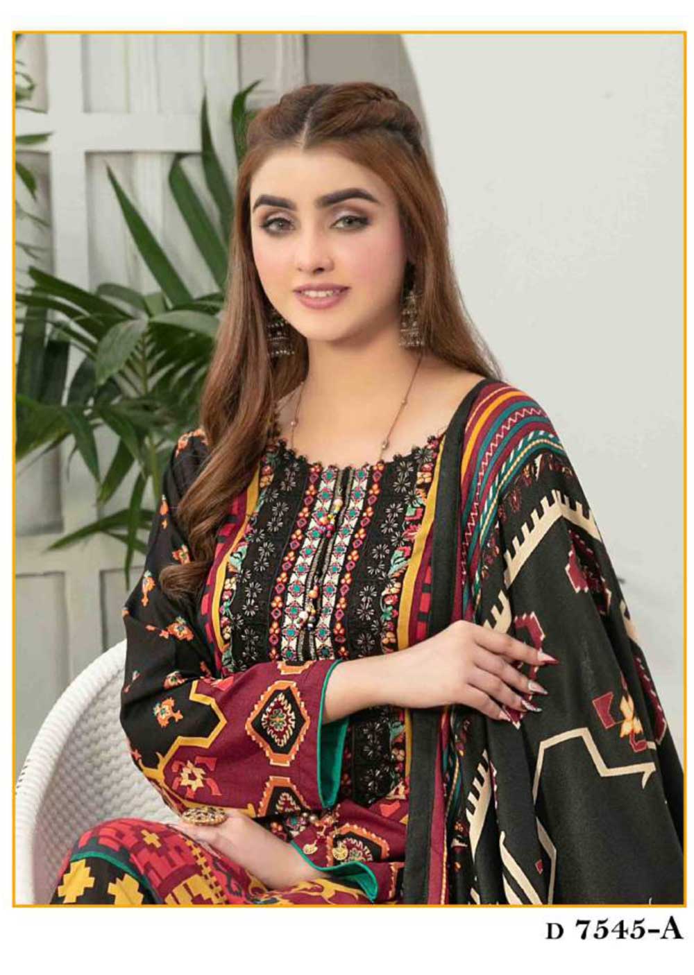 D-7545R-A - Readymade- Seher Linen Collection by Tawakkal 2022 - Memsaab Online