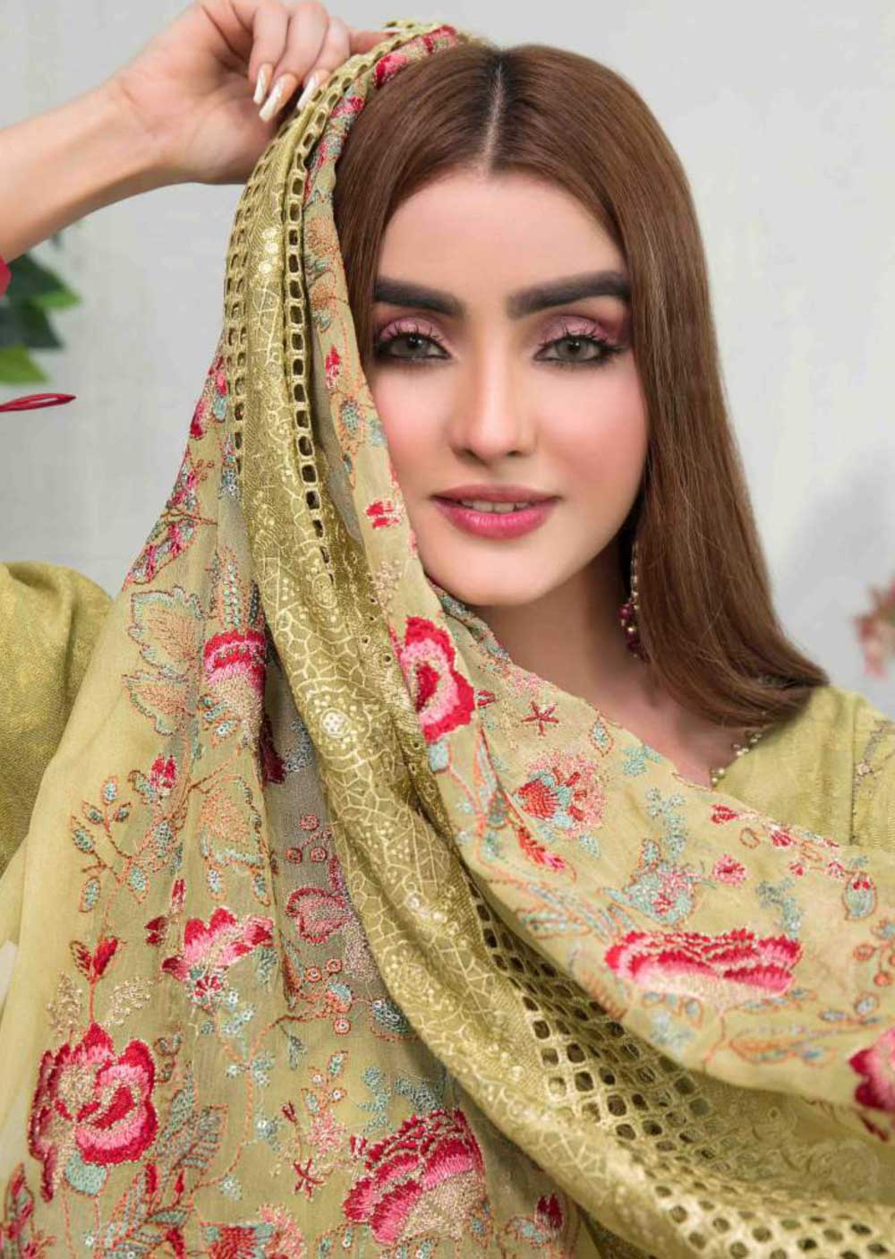D-7581 - Unstitched- Zairah Collection by Tawakkal 2022 - Memsaab Online