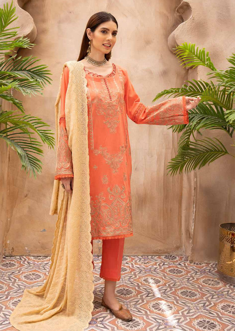 JH-779 - Unstitched - Pinks Collection by Johra Vol 4 2021 - Memsaab Online