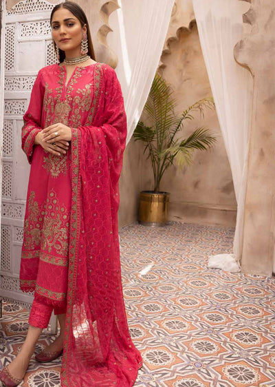 JH-780 - Unstitched - Pinks Collection by Johra Vol 4 2021 - Memsaab Online