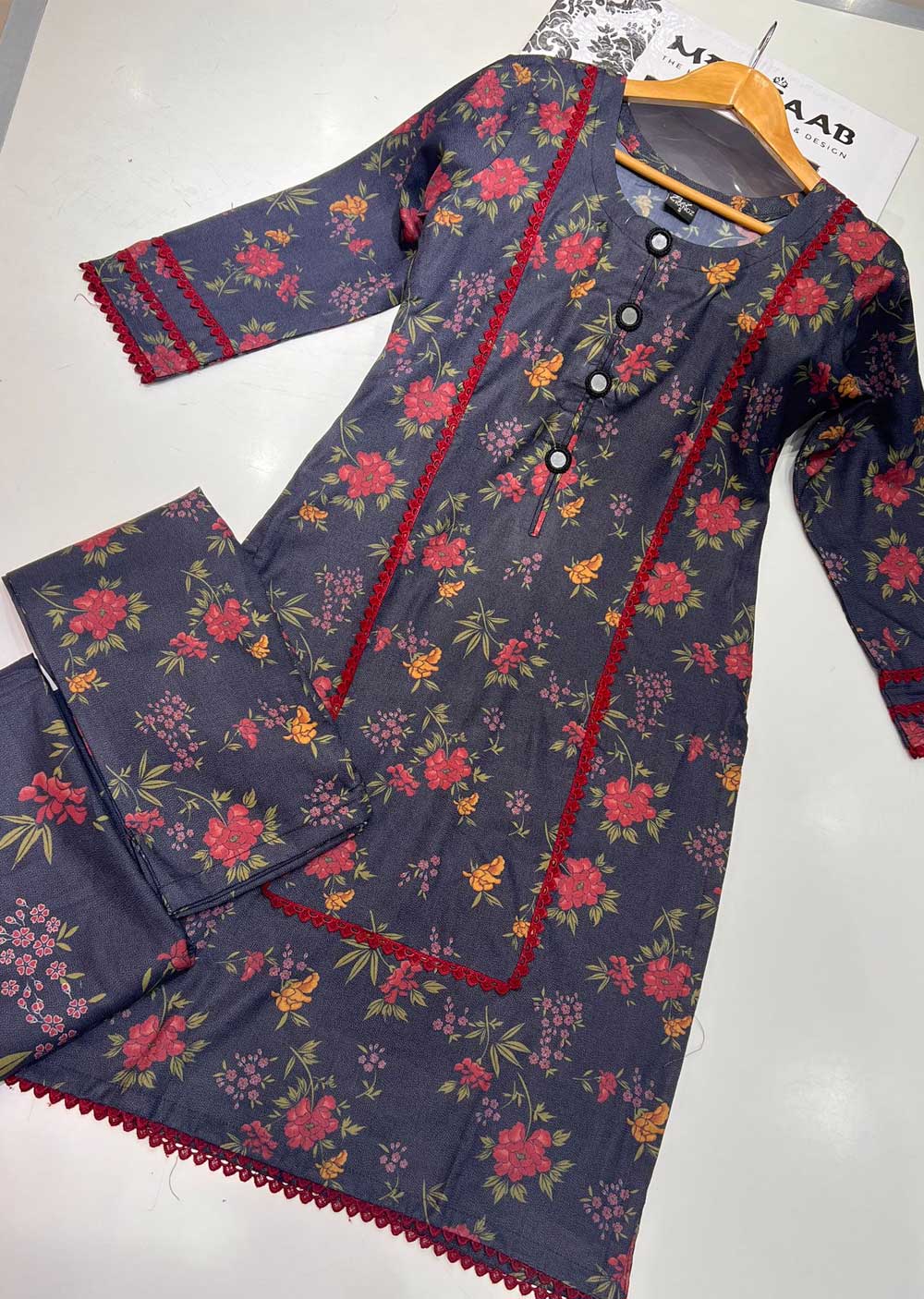 RGZ796 Readymade Floral Printed Dhanak Suit - Memsaab Online