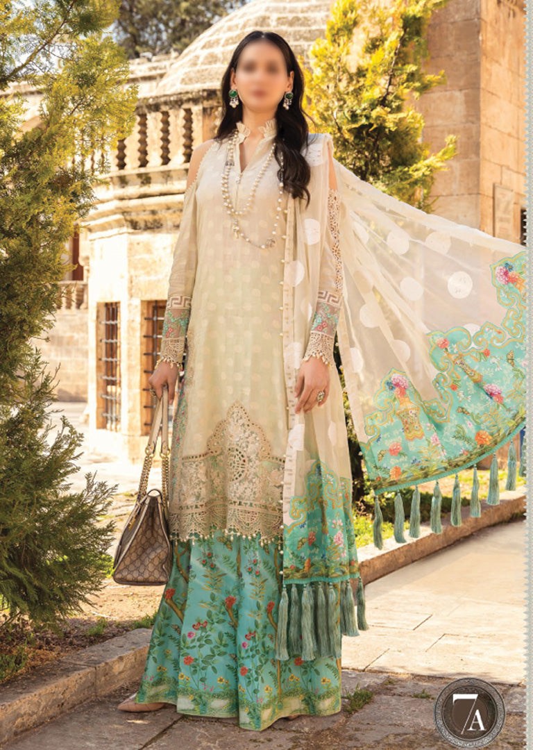 D-2107-A - Unstitched - Maria B Luxe Lawn Collection 2021 - Memsaab Online