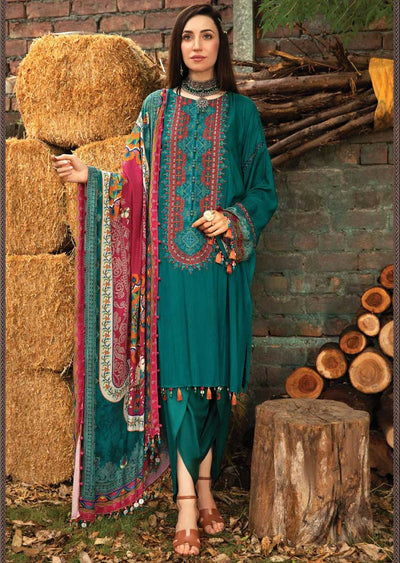 MB-107-B - Unstitched - M.Prints Winter Collection by Maria B 2021 - Memsaab Online