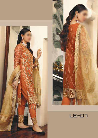 LE-07R - Sunset - Readymade - Le Festa Premium Chiffon Collection by Emaan Adeel 2021 - Memsaab Online