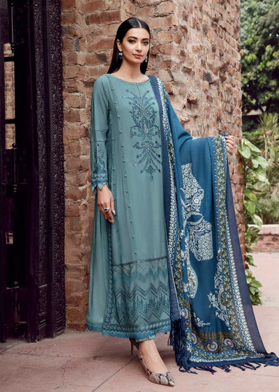 BSL-1607-A - Unstitched - Maria.B Winter Shawl Collection 2022 - Memsaab Online