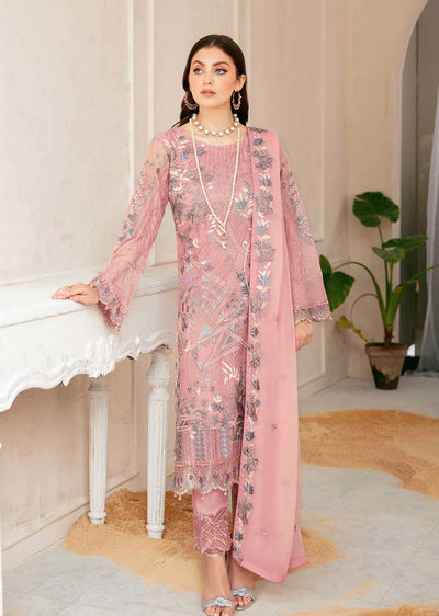 R-2207-R - Readymade - Chiffon Collection by Ramsha Vol 22 - Memsaab Online