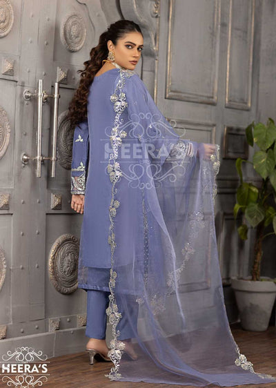 HER-507 - Heeras Readymade Organza Suit - Memsaab Online