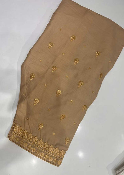 DXT407 Gold Embroidered Cotton Trouser - Memsaab Online