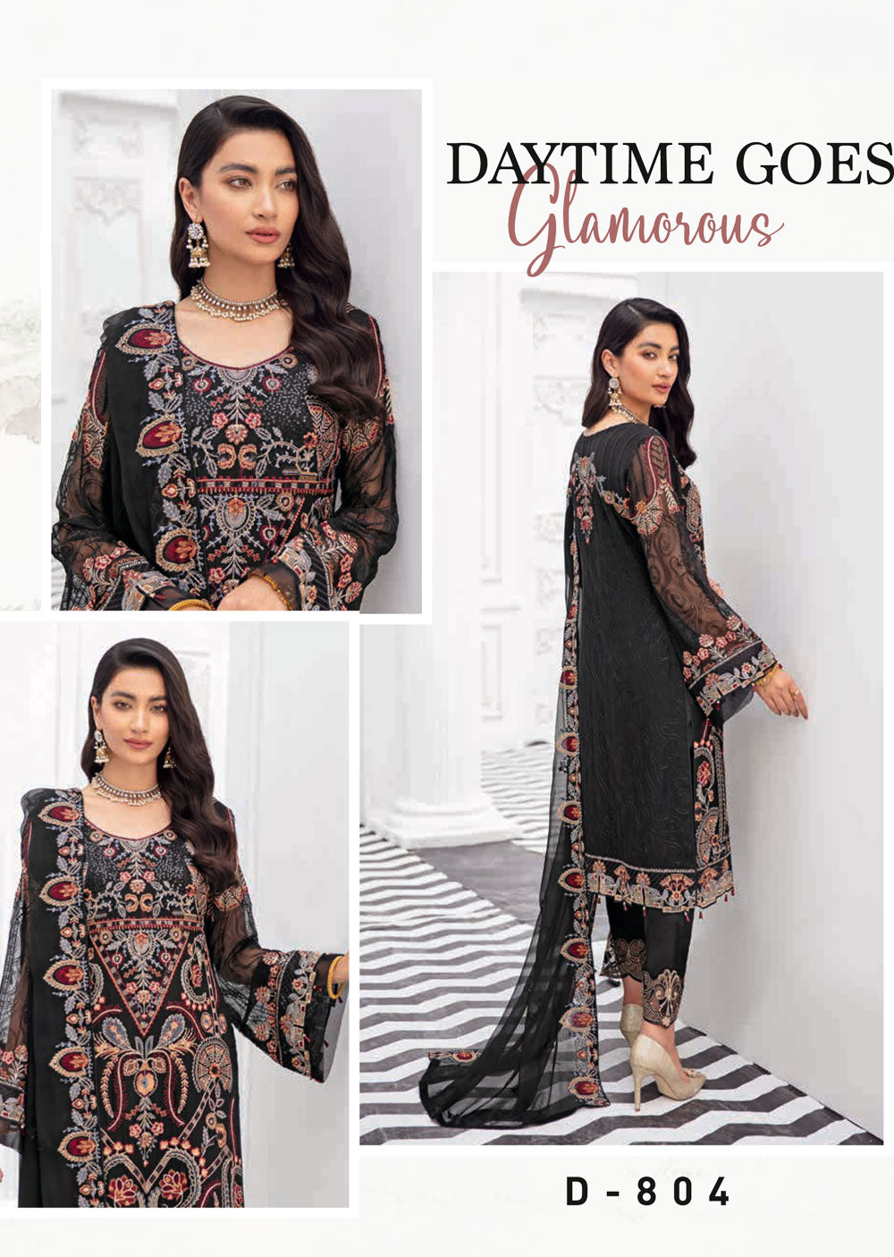 R-804-R - Readymade - Rangoon Chiffon Suit 2022 - Memsaab Online