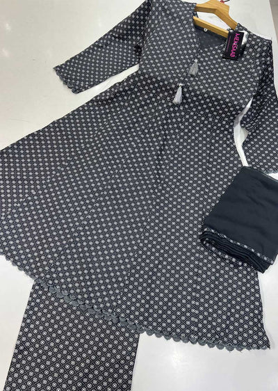 RGZ805 Grey Winter Linen Suit - Memsaab Online