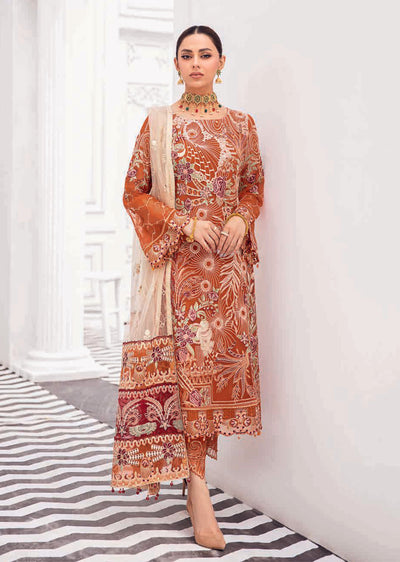 R-806-R - Readymade - Rangoon Chiffon Suit 2022 - Memsaab Online