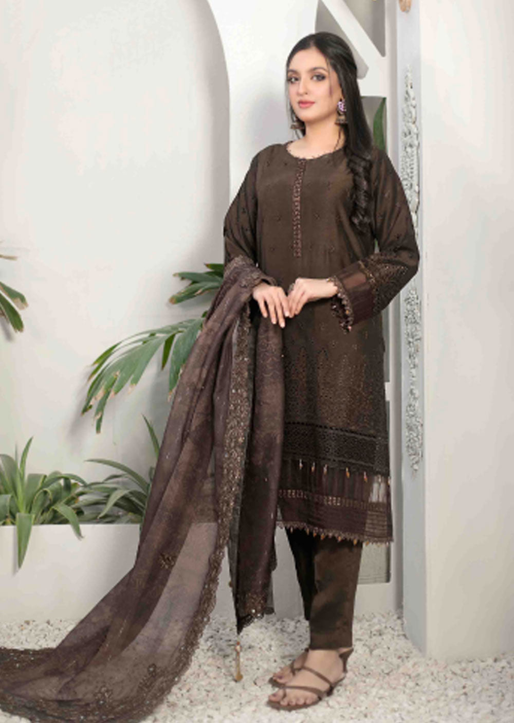 D-8353 - Unstitched - Gulmeena Collection by Tawakkal 2023 - Memsaab Online