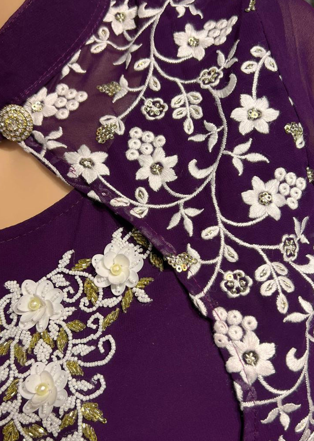 ASF851 Purple Readymade Suit - Memsaab Online