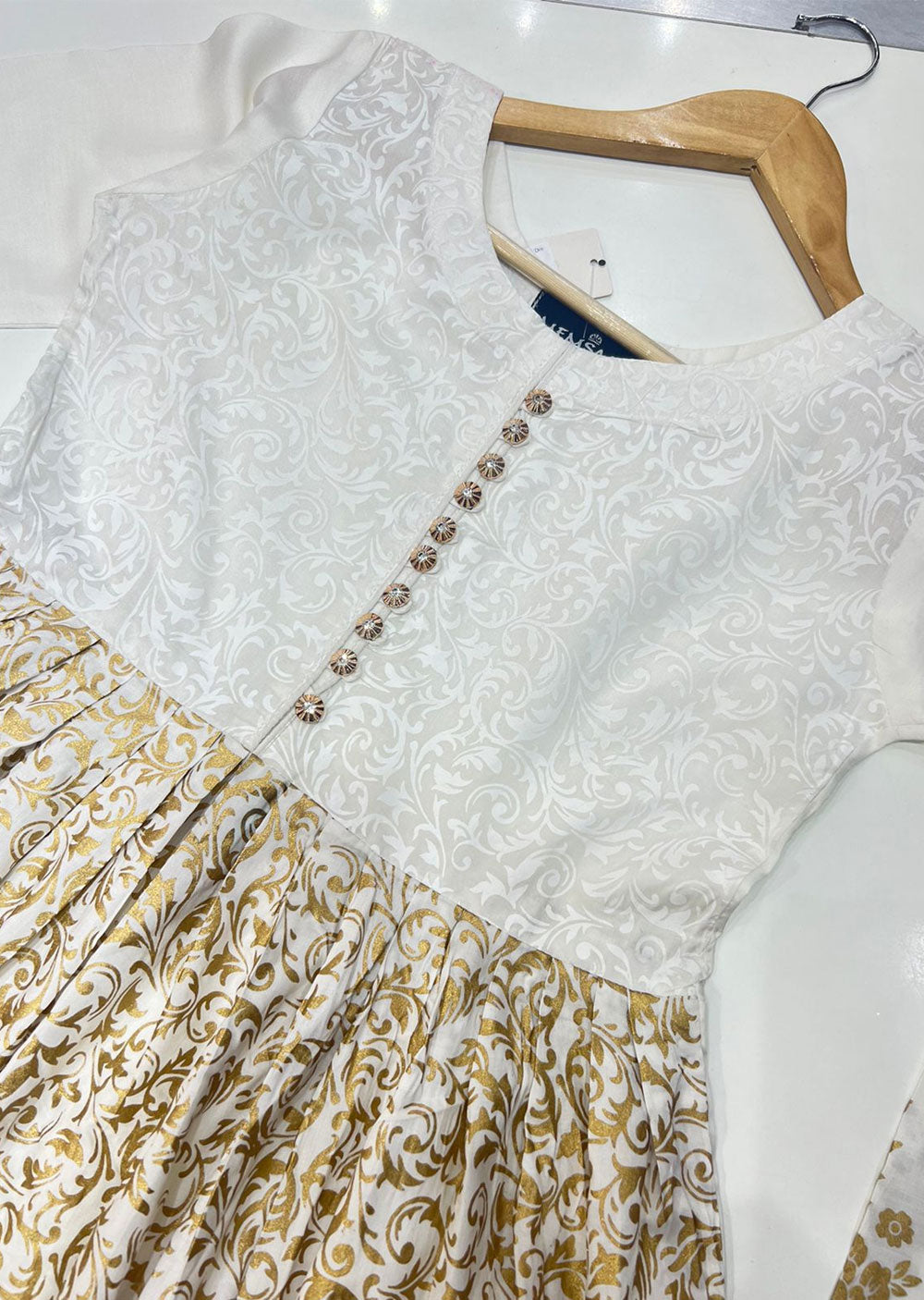 HK88 Venus White Readymade Dress - Memsaab Online