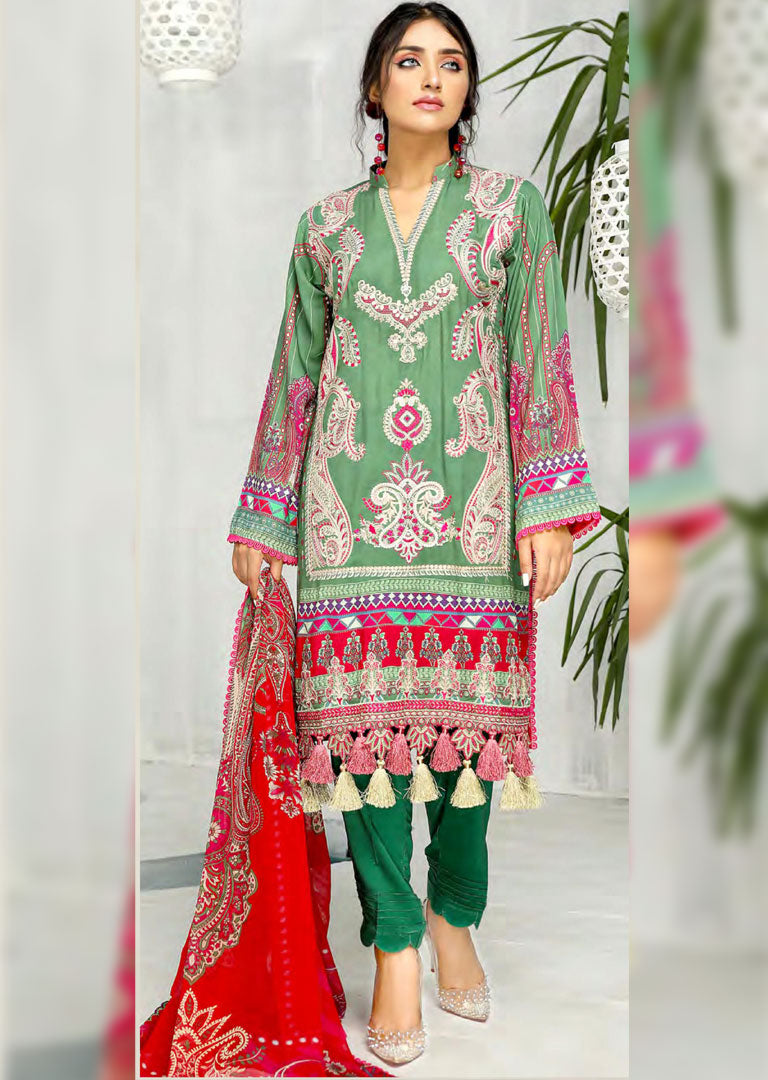 ES-08 - Unstitched - Winter Embroidered Vol 1 Collection by Eshaeman 2021 - Memsaab Online
