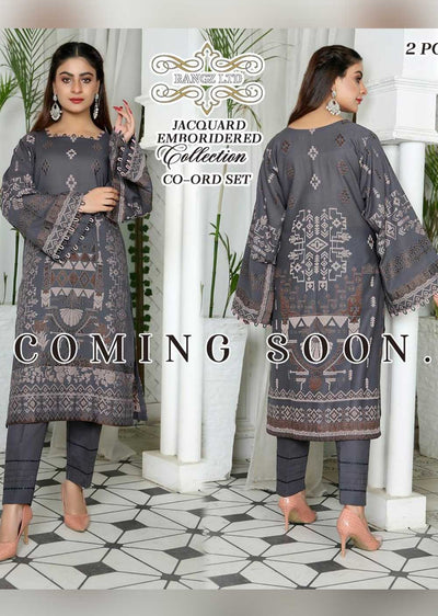 RGZS-08 - Readymade - 2 Piece Jacquard Embroidered Suit by Rangz - Memsaab Online
