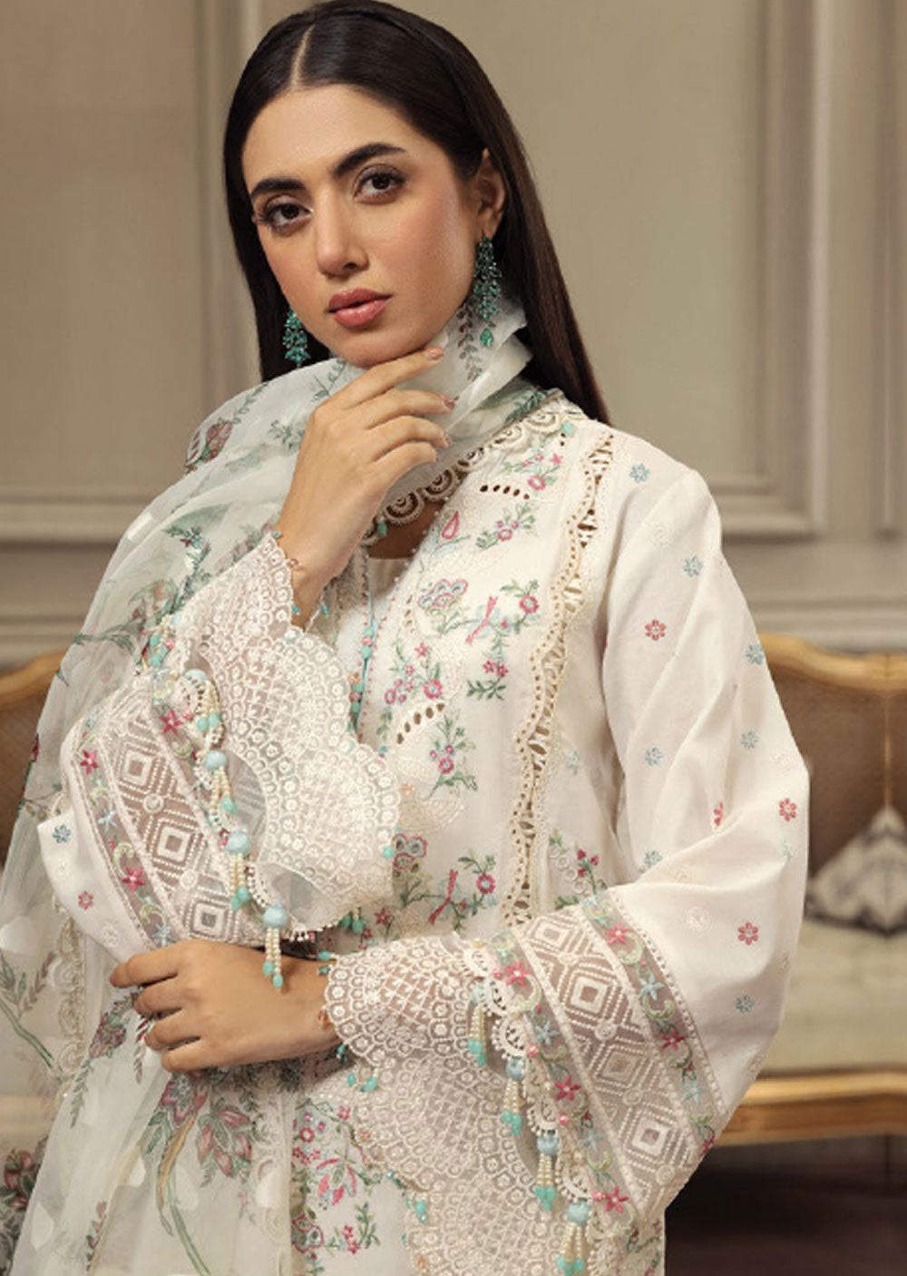 ANK-08 - Unstitched - Anaya Luxury Festive Collection by Kiran Chaudhry 2023 - Memsaab Online