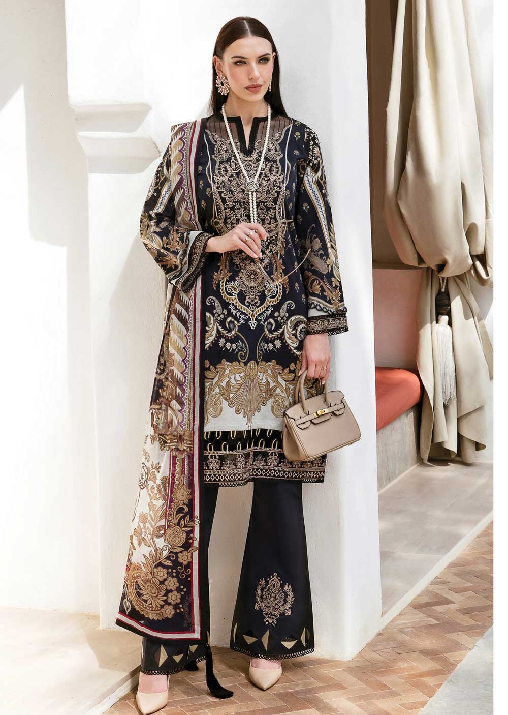 GML-09 - Naira - Unstitched - Gulaal Lawn Collection 2023 - Memsaab Online
