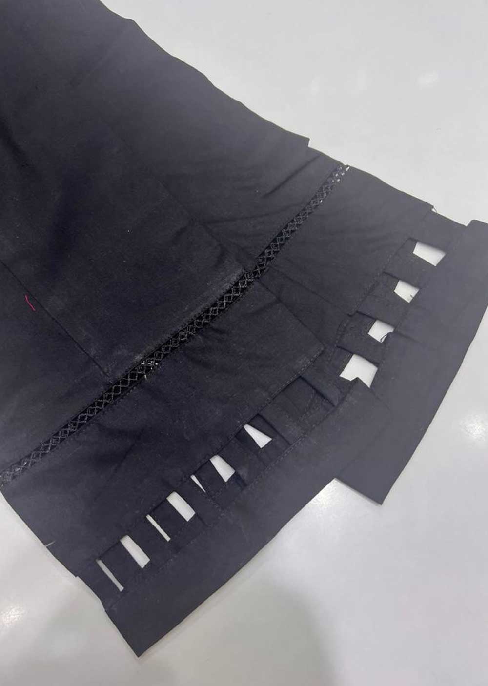DXT409 Black Cotton Trousers - Memsaab Online