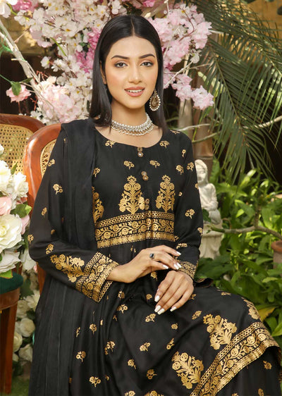 HK197 Anari Readymade Black Linen Peplum Suit - Memsaab Online