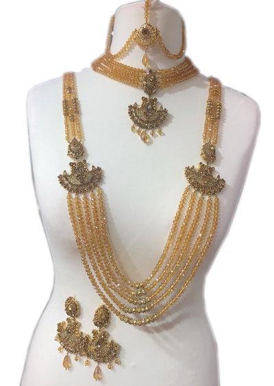 Arina - Necklace Set Gold - Memsaab Online