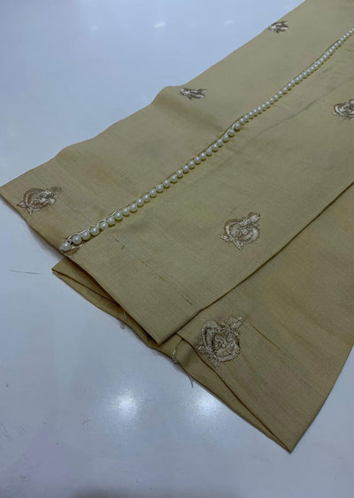 DXT304 Gold Cotton Trouser - Memsaab Online