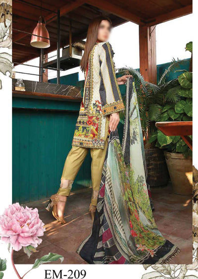EMM209 - EshaMinhal Lawn Collection by Jubilee textiles - Unstitched Collection 2020 - Memsaab Online