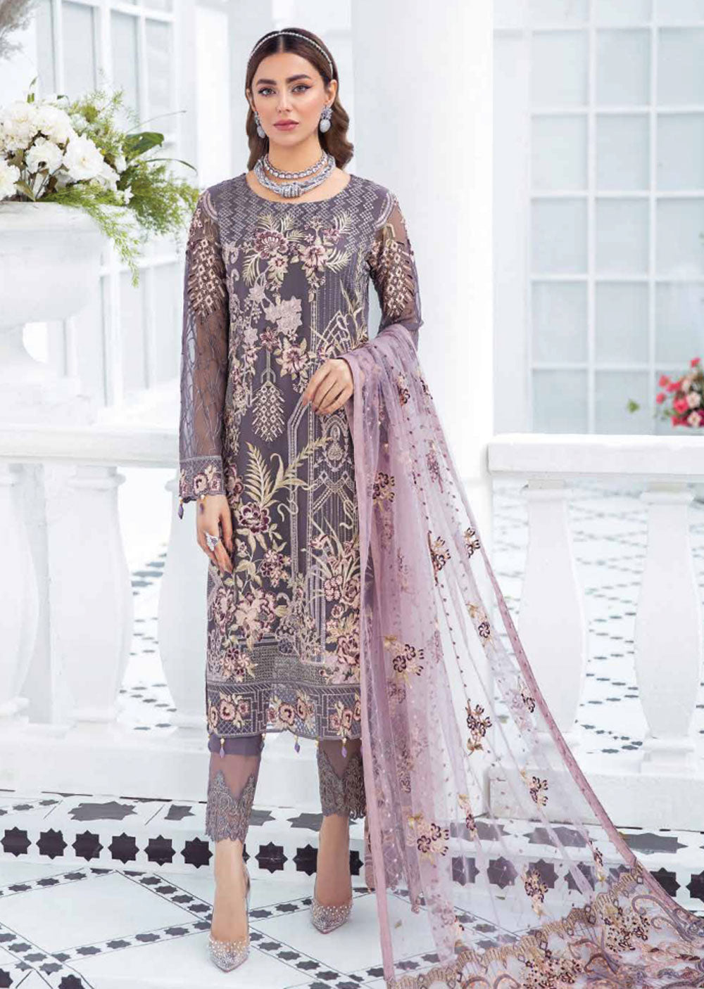 F-2110 - Readymade - Ramsha Chiffon Collection Vol 21 - Memsaab Online