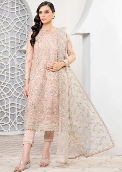 04 - Flamingo - Unstitched - Pareesia Luxury Wear Collection by Zarif 2022 - Memsaab Online