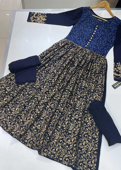 HK88 Venus Blue Readymade Dress - Memsaab Online