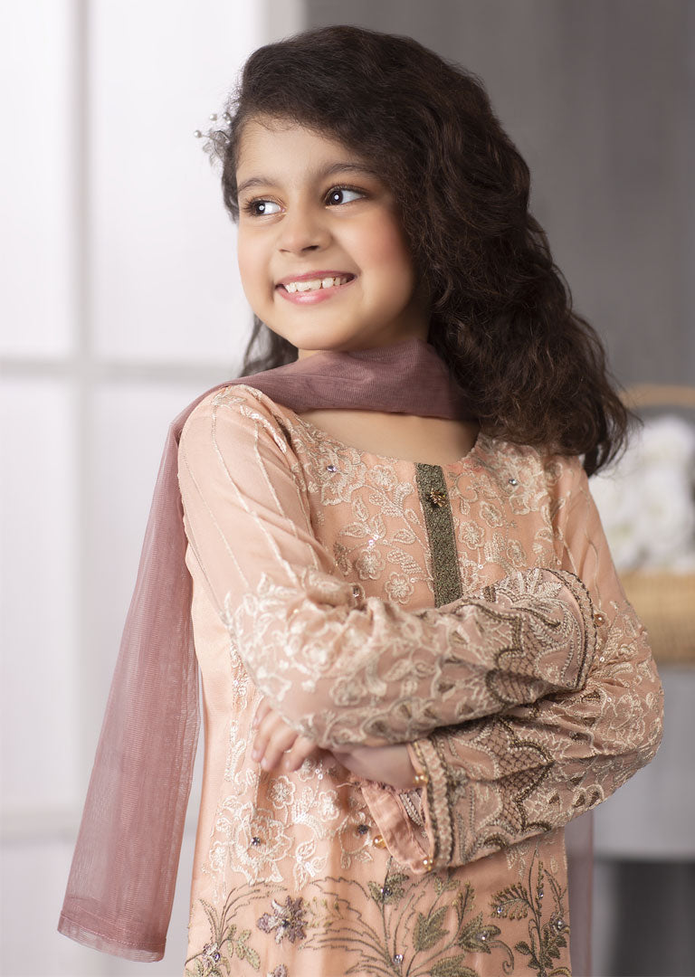 01 Pink Jasmin Simran Kids Designer Suit Readymade Collection Vol 4