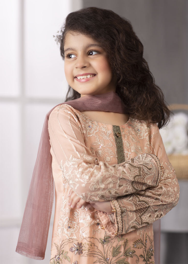 01 - Pink Jasmin - Simran Kids Designer Suit Readymade Collection Vol 4 - Memsaab Online