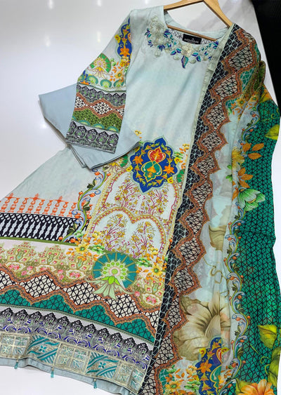QZ775 Readymade Long Dress by Sofia Shaan - Memsaab Online