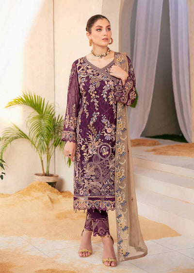 R-2206-R - Readymade - Chiffon Collection by Ramsha Vol 22 - Memsaab Online