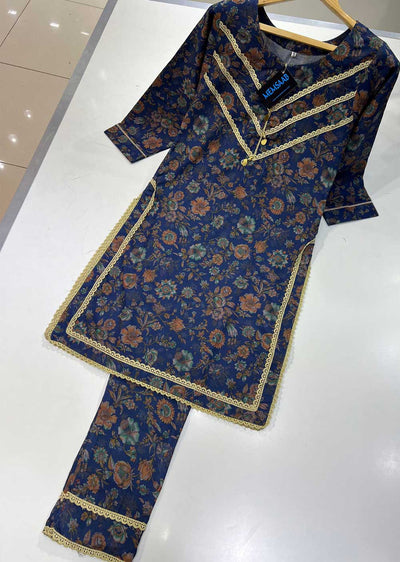 RGZ830 Readymade 2 Piece Dhanak Print Suit - Memsaab Online