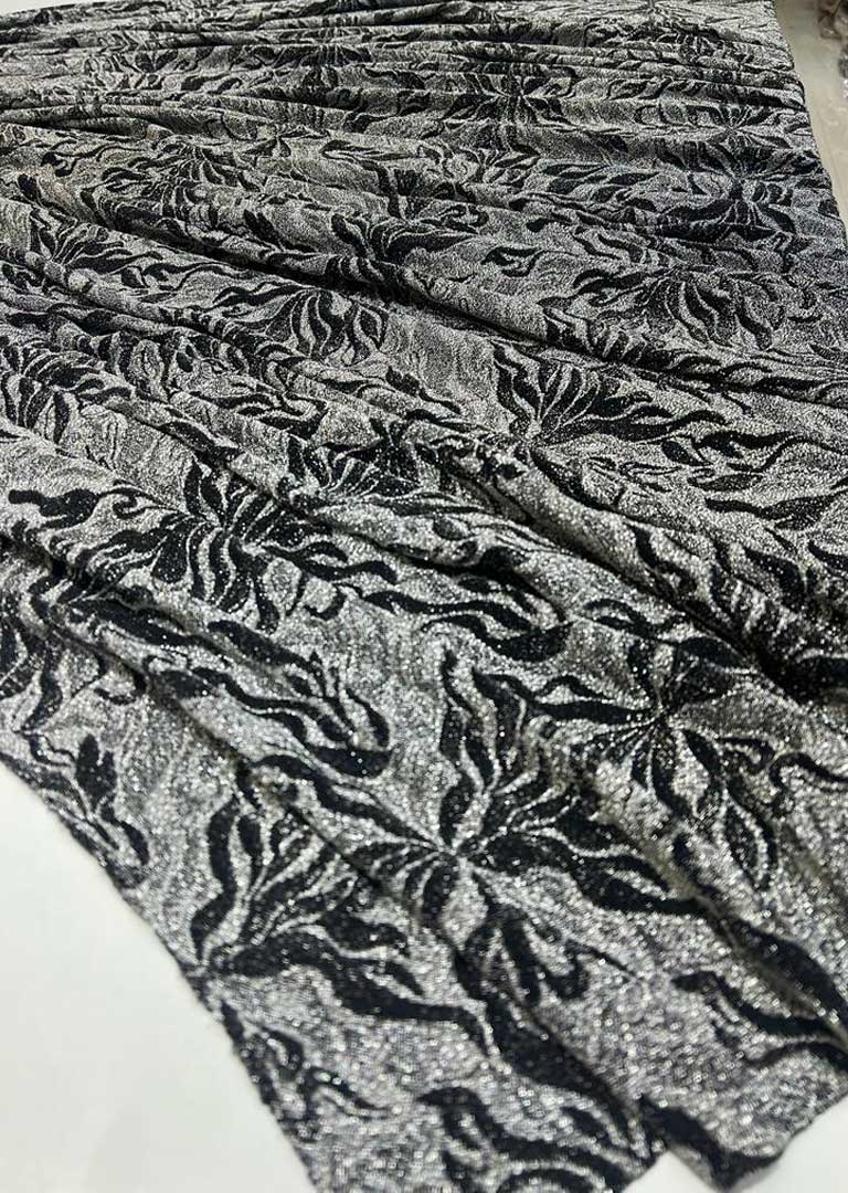 LYC01 Unstitched Black Shiny Lycra Jersey Fabric – Memsaab