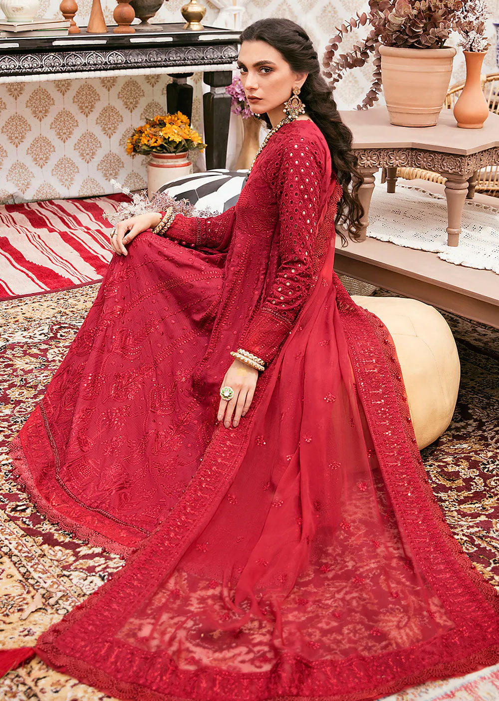 AFZ-01 - Gul Naaz - Unstitched - Gul Bahaar Festive Design by Afrozeh 2022 - Memsaab Online