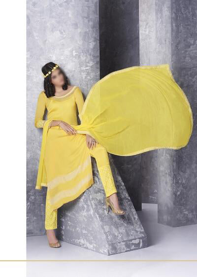 yellow Haya chiffon collection - Memsaab Online