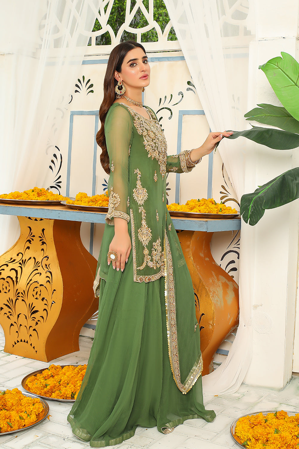 SRB9952 - Irada - Green Sehrish.B Designer - Memsaab Online