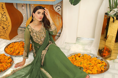 SRB9952 - Irada - Green Sehrish.B Designer - Memsaab Online