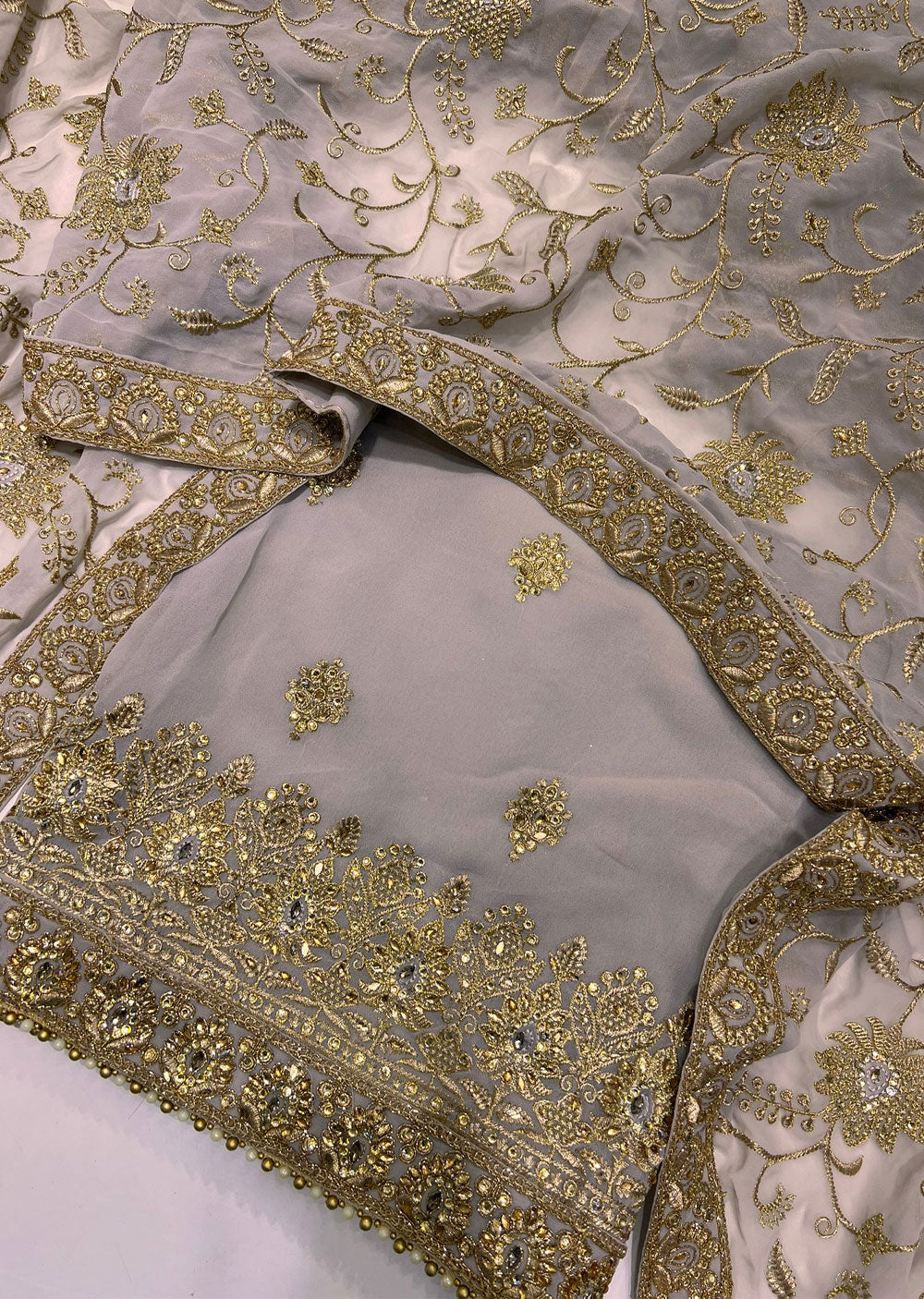 OP1155 Lilac Unstitched Georgette Suit - Memsaab Online
