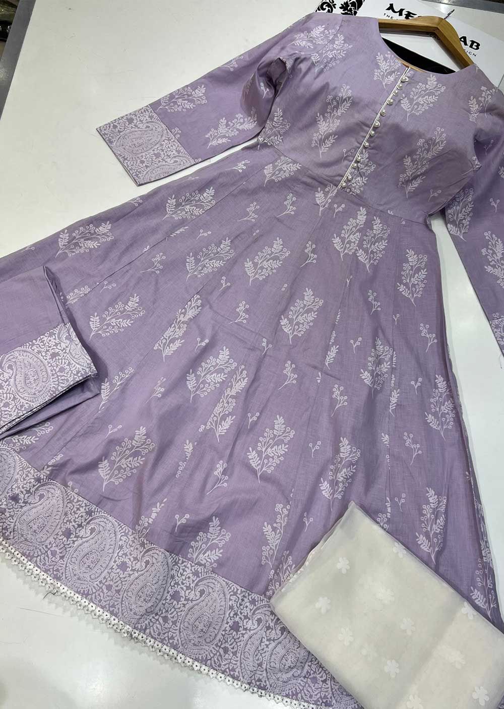 HSS-09 - Light Lilac Readymade - Heeras Suit - Memsaab Online