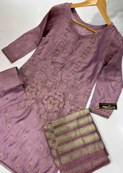 KLD137 Lilac Readymade Linen Suit - Memsaab Online