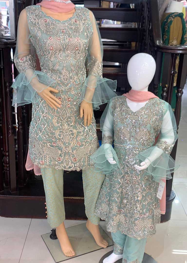 AL-3062 - Readymade Mint Wedding Suit by Ally's - Memsaab Online