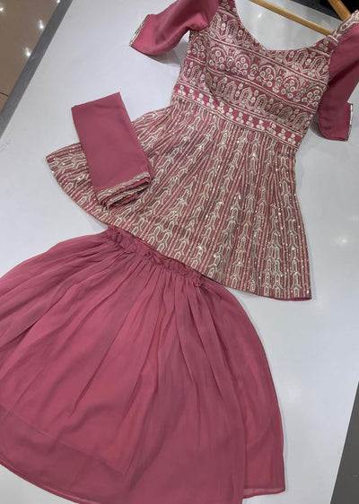 ASF Mumtaz Pink Readymade Georgette Suit - Memsaab Online