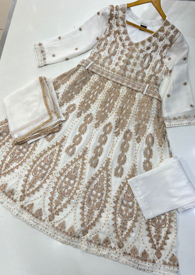 NR8203 Readymade Noor White Dress - Memsaab Online