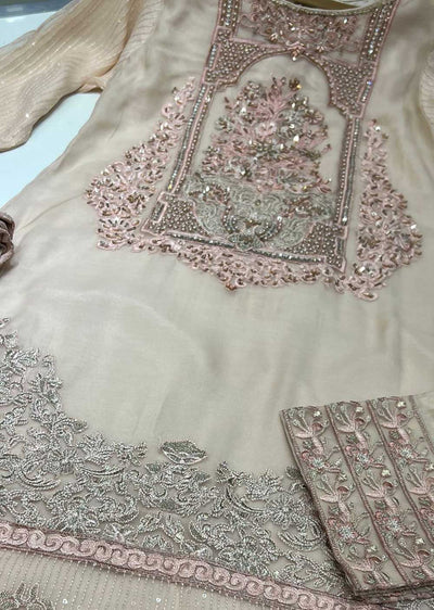 PS1170 Readymade Pink Chiffon Wedding Suit - Memsaab Online