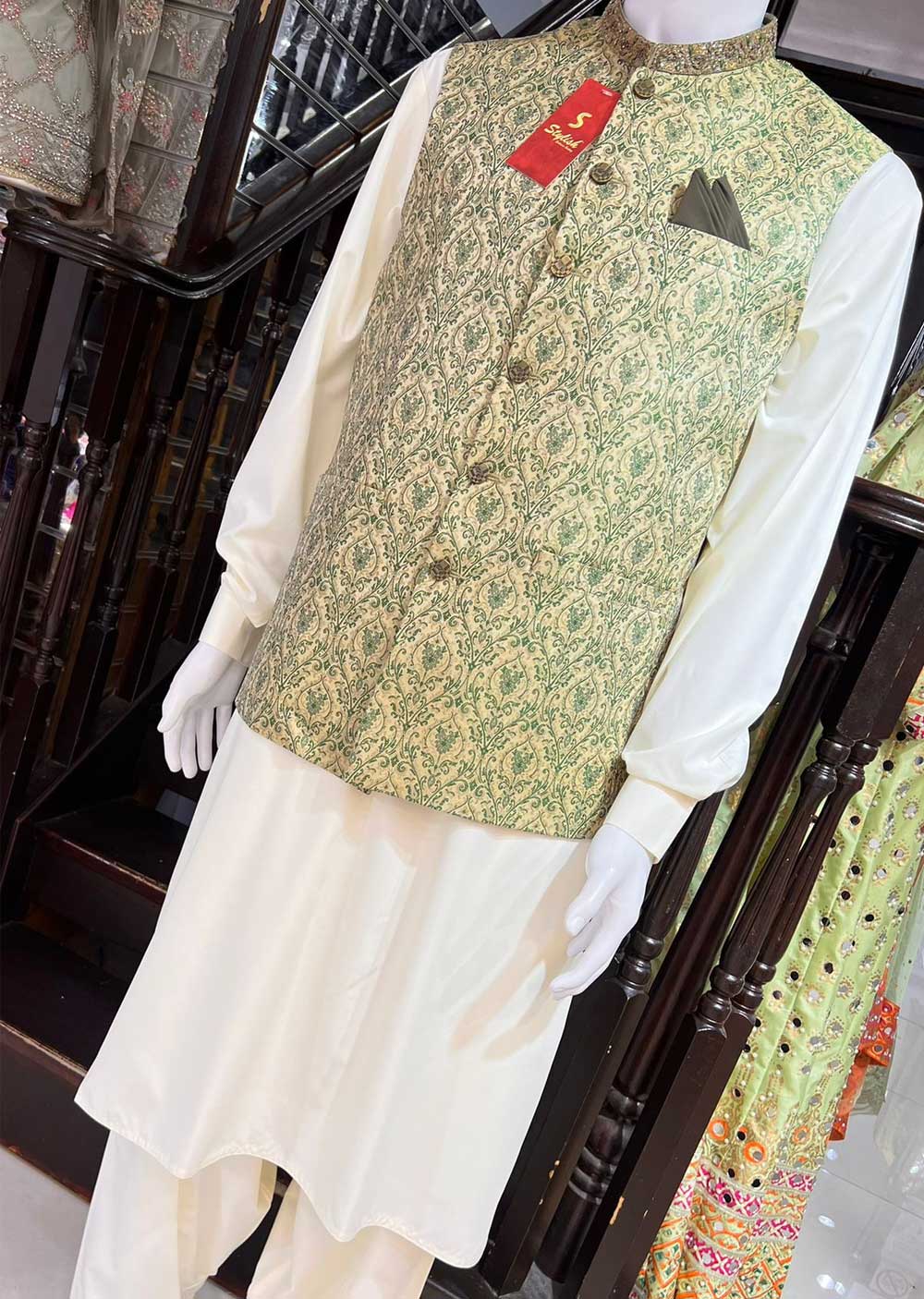 WS-922-111 Readymade Mens Formal Pakistani Outfit - Memsaab Online